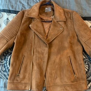 Men’s Asos Brown Suede Biker Jacket